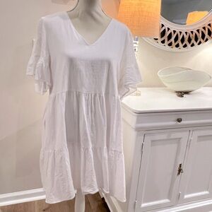 Fancyinn Tiered White Dress